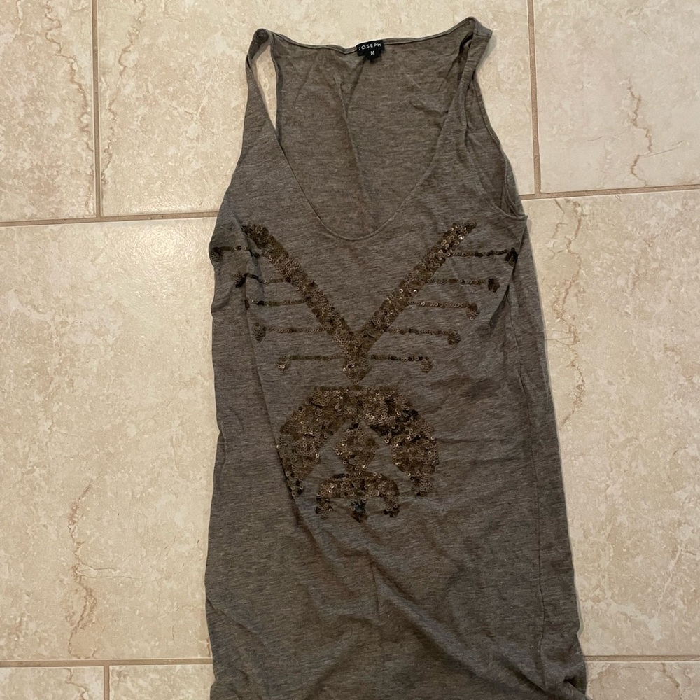 Beaded long fitted tank